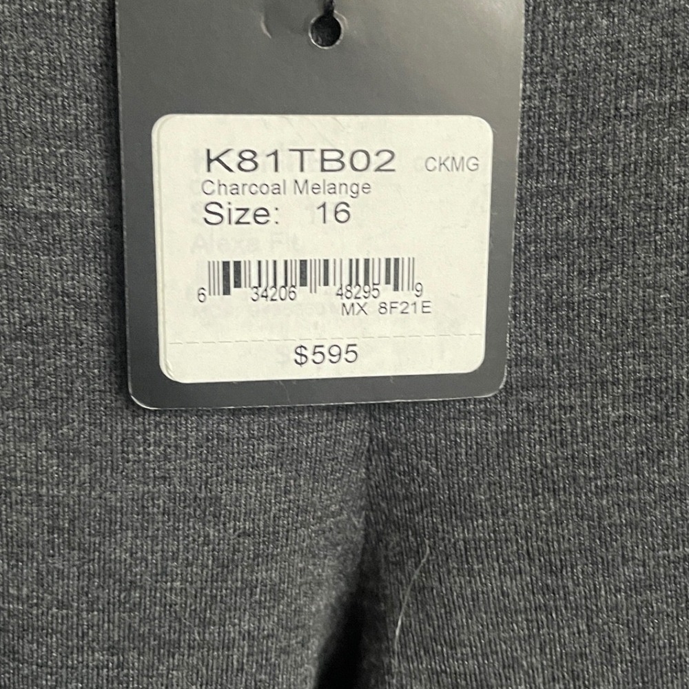 NWT St. John Women's‎ Charcoal Melange Wool Pants Size 16 - Picture 2 of 8